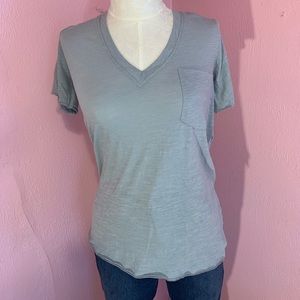 Blue/grey Vneck with side slits